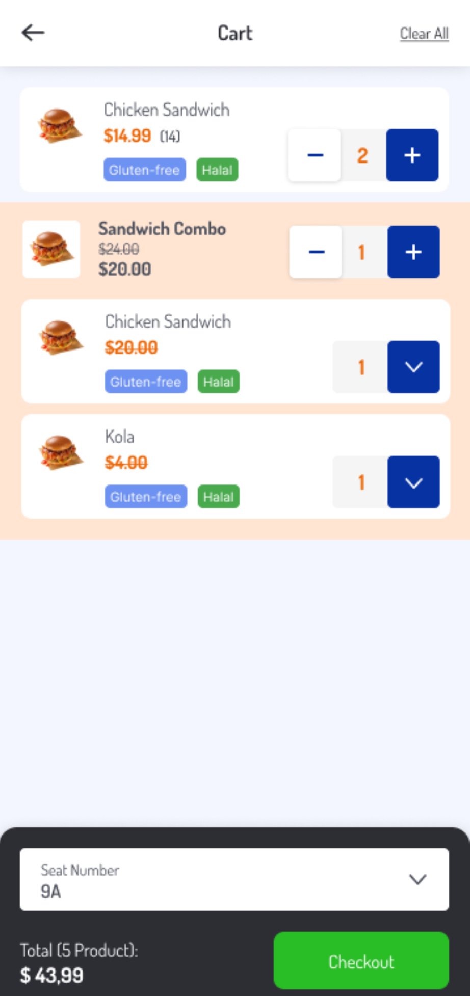 E-POS Screenshot 2 - Cart View